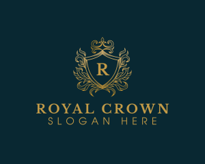 Crown Shield Crest logo design