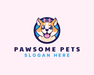 Pet - Pet Dog Ribbon Grooming logo design