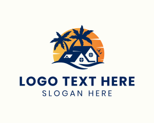 Home Cleaning - Sunset Beach House logo design