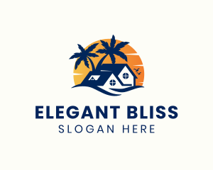 Home Cleaning - Sunset Beach House logo design