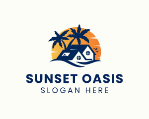 Sunset Beach House logo design