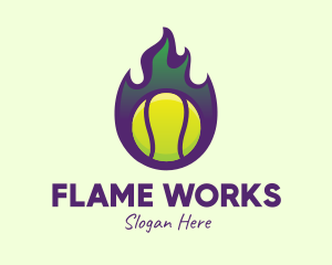 Flame - Flame Tennis Ball logo design