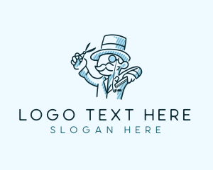 Top Hat - Barbershop Gentleman Stylist logo design