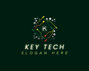 Technology Pixel Circuit logo design