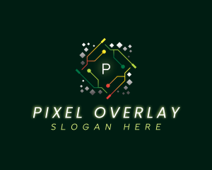 Technology Pixel Circuit logo design