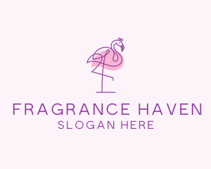 Princess Flamingo Monoline  logo design