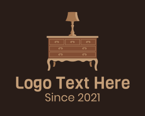 Antique - Antique Drawer Cabinet Lamp logo design