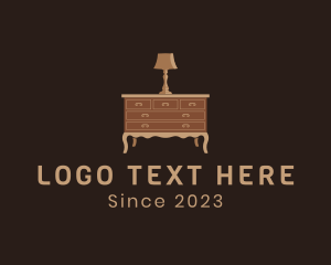 Fixture - Antique Drawer Cabinet Lamp logo design