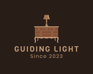 Antique Drawer Cabinet Lamp logo design