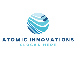 Modern Global Wave Innovation logo design