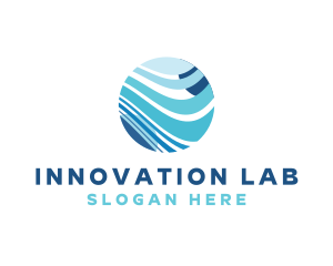 Modern Global Wave Innovation logo design