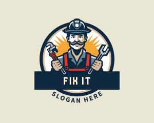 Handyman Plumber Wrench logo design