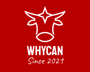 Bullfight - Minimalist Cow Star logo design