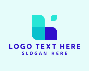 Crypto - Leaf Tech Letter L logo design