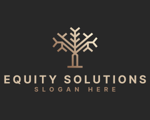 Equity - Bronze Nature Tree Branch logo design