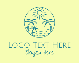 Island - Island Beach Getaway logo design