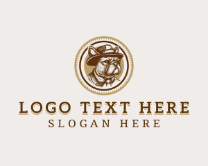 Hat - Gentleman Bulldog Pet logo design