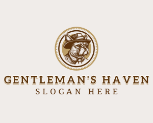 Gentleman Bulldog Pet logo design