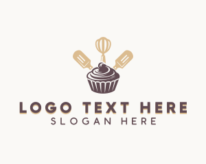 Baker - Baking Cupcake Bakery logo design