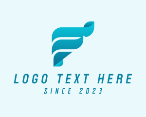 Wave - Tech Company Letter F logo design