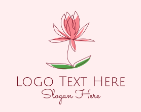 Minimalist - Minimalist Flower Bloom logo design