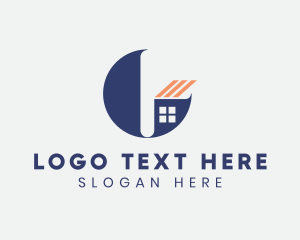 Home Renovation - House Roof Letter G logo design