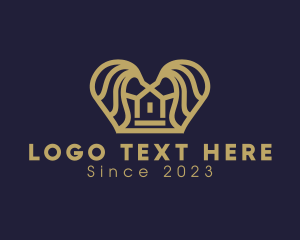 Lux - Premium Lion Realty House logo design
