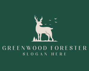 Wildlife Deer Forest logo design