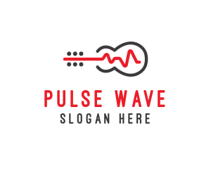 Frequency - Guitar Pulse Beat logo design