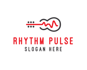 Guitar Pulse Beat logo design