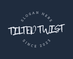 Handwritten Tilted Company logo design