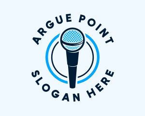Debate - Audio Voice Microphone logo design