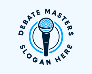 Debate - Audio Voice Microphone logo design
