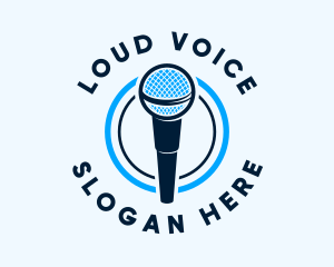 Audio Voice Microphone logo design