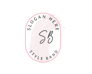 Feminine Cosmetic Watercolor logo design