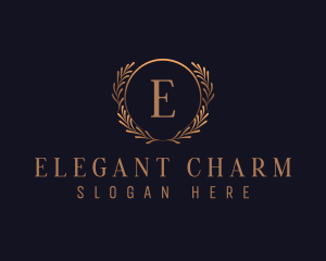 Elegant Wreath Decor logo design