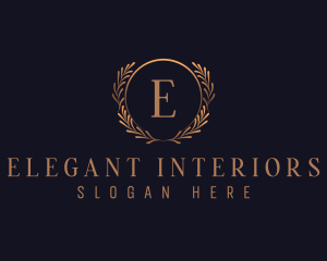 Elegant Wreath Decor logo design