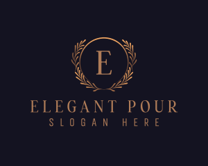 Elegant Wreath Decor logo design