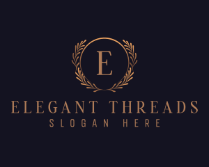 Elegant Wreath Decor logo design