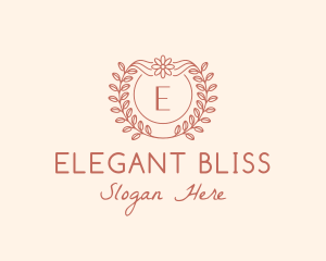 Floral Wedding Planner Wreath  Logo