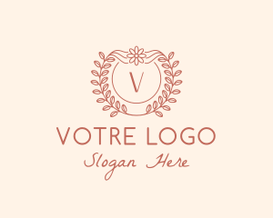 Floral Wedding Planner Wreath  Logo