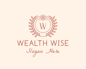 Floral Wedding Planner Wreath  Logo