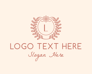 Floral Wedding Planner Wreath  Logo