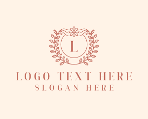 Floral Wedding Planner Wreath  Logo