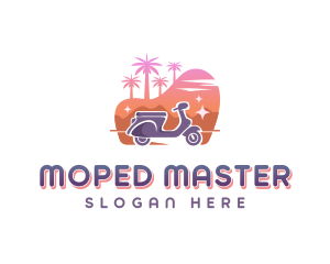 Moped - Traveler Scooter Tour logo design