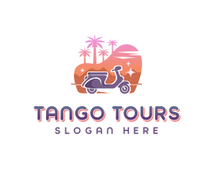 Traveler Scooter Tour logo design