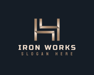 Iron - Industrial Iron Cutting logo design