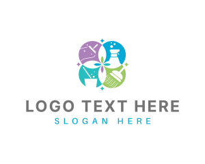 Clean - Sanitation Cleaning Housekeeping logo design