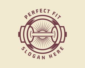 Dumbbell Fitness Gym logo design