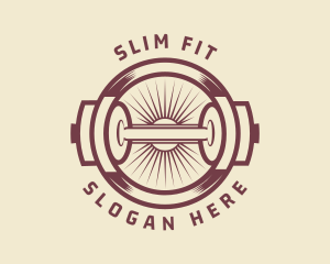 Dumbbell Fitness Gym logo design